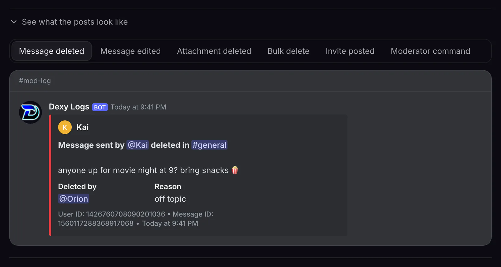 See what the posts look like, opened under Messages